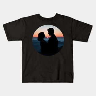 Sunset Couple Love Kids T-Shirt